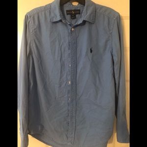Youth Polo Ralph Lauren LS Blue Shirt-Classy